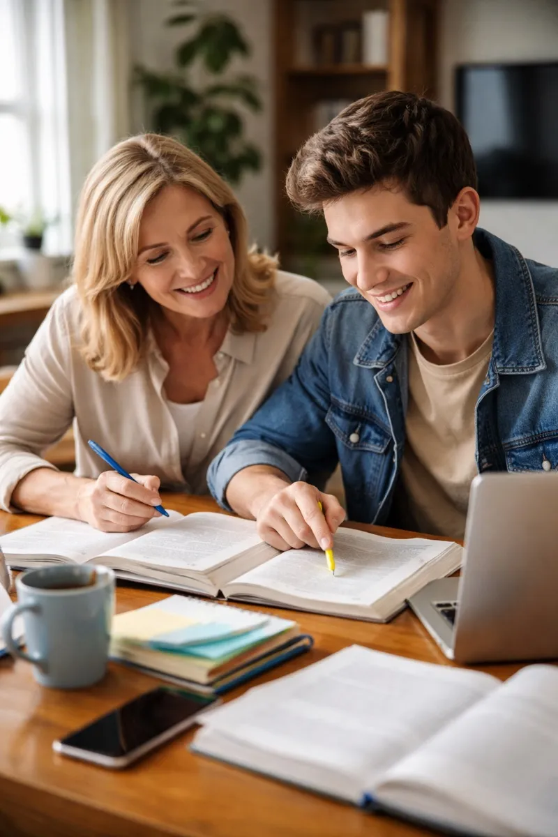 Familia tranquila y satisfecha