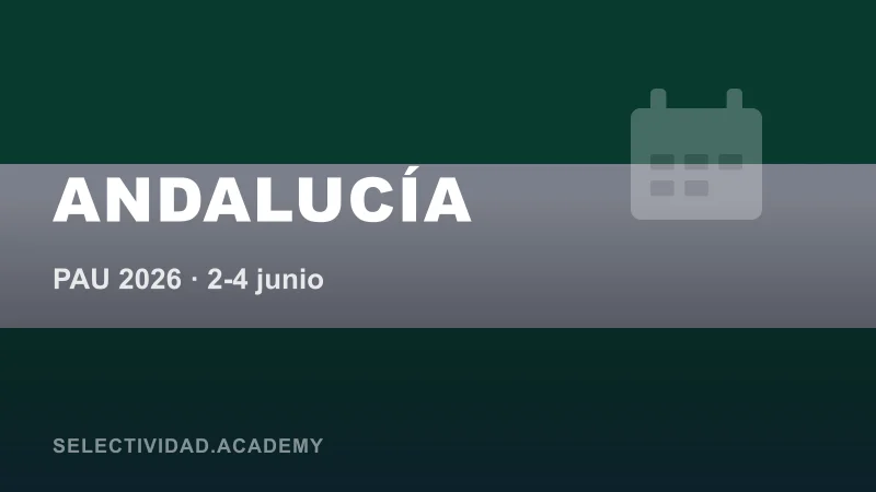 Fechas PAU Andalucía 2026 (calendario oficial)