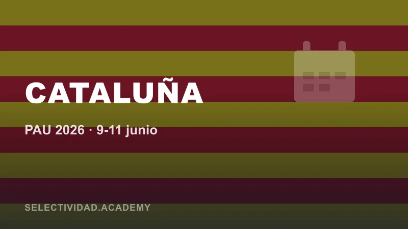 Fechas PAU Cataluña 2026 (calendario oficial)