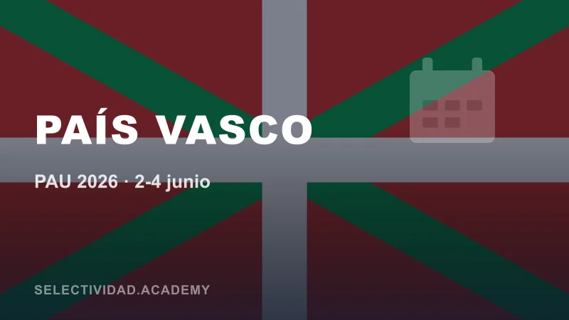 Fechas PAU País Vasco 2026 (calendario oficial)